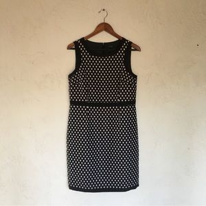 Ann Taylor Brown/Cream Geometric Sheath Dress Size 10